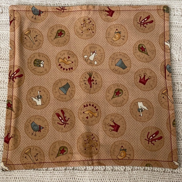 12 Days of Christmas Cloth Dinner Napkin, set of 8 - Picture 1 of 5